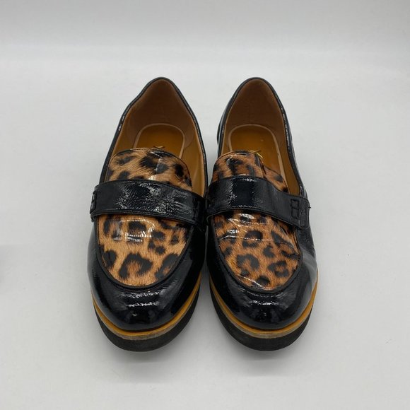 NWOT YDN Leopard and Black patent Leather Loafers (no box) - Picture 2 of 10